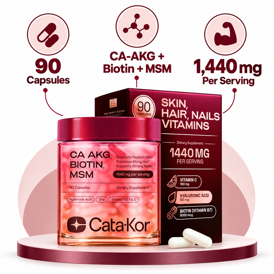 Cata-Kor CA-AKG Biotin MSM package facts