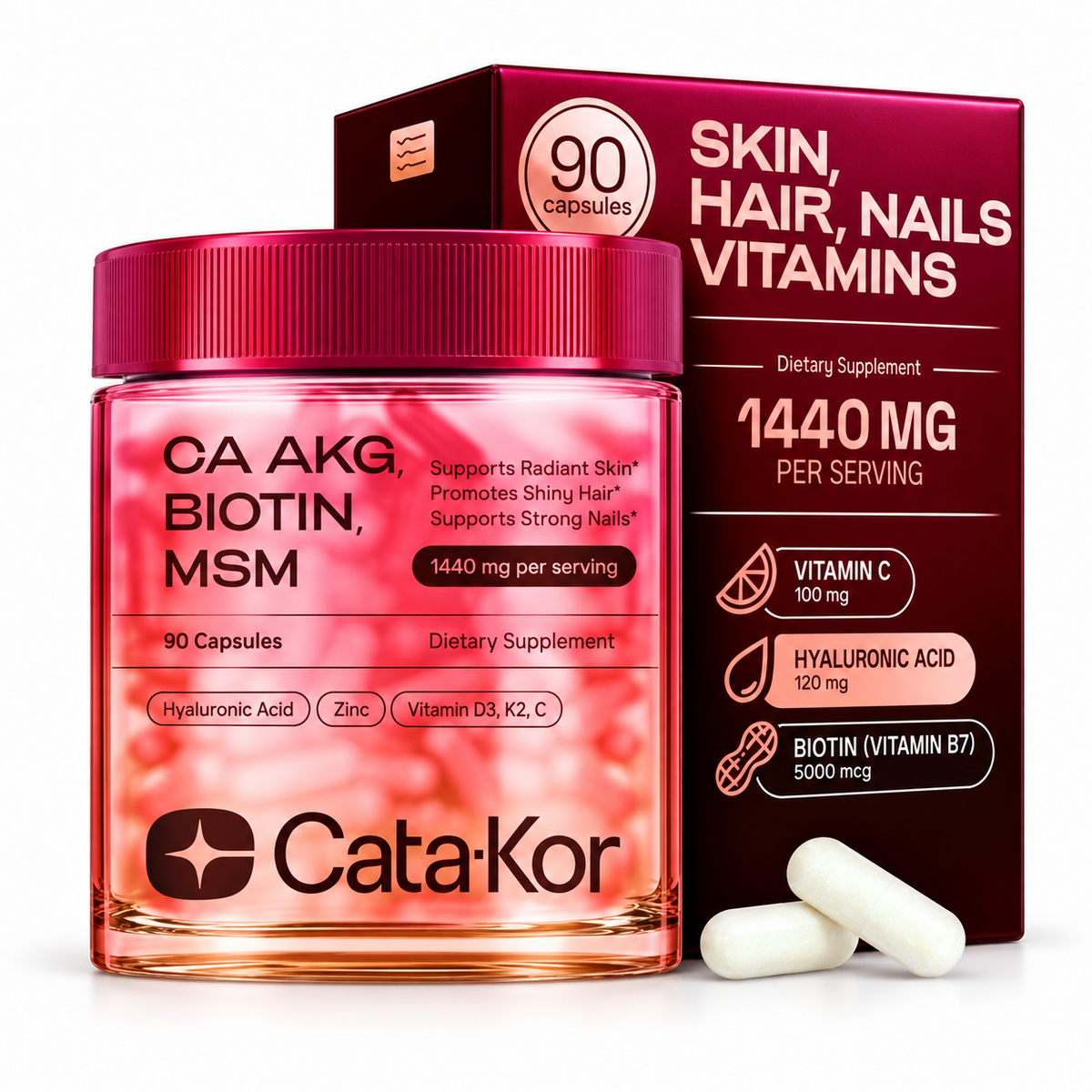 Cata-Kor Skin Hair Nails Vitamins 90 capsules product