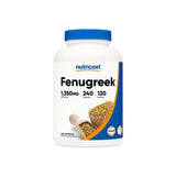 Nutricost Fenugreek 1,350 mg 240 capsules on white background