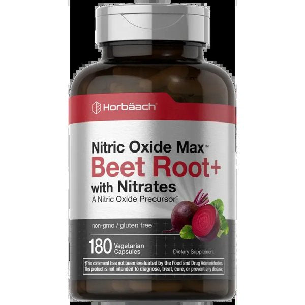 Horbaach Nitric Oxide Max Beet Root+ 180 vegetarian capsules