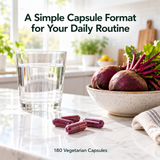 Beet Root+ capsule routine illustration