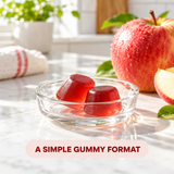 Apple cider vinegar gummy routine illustration