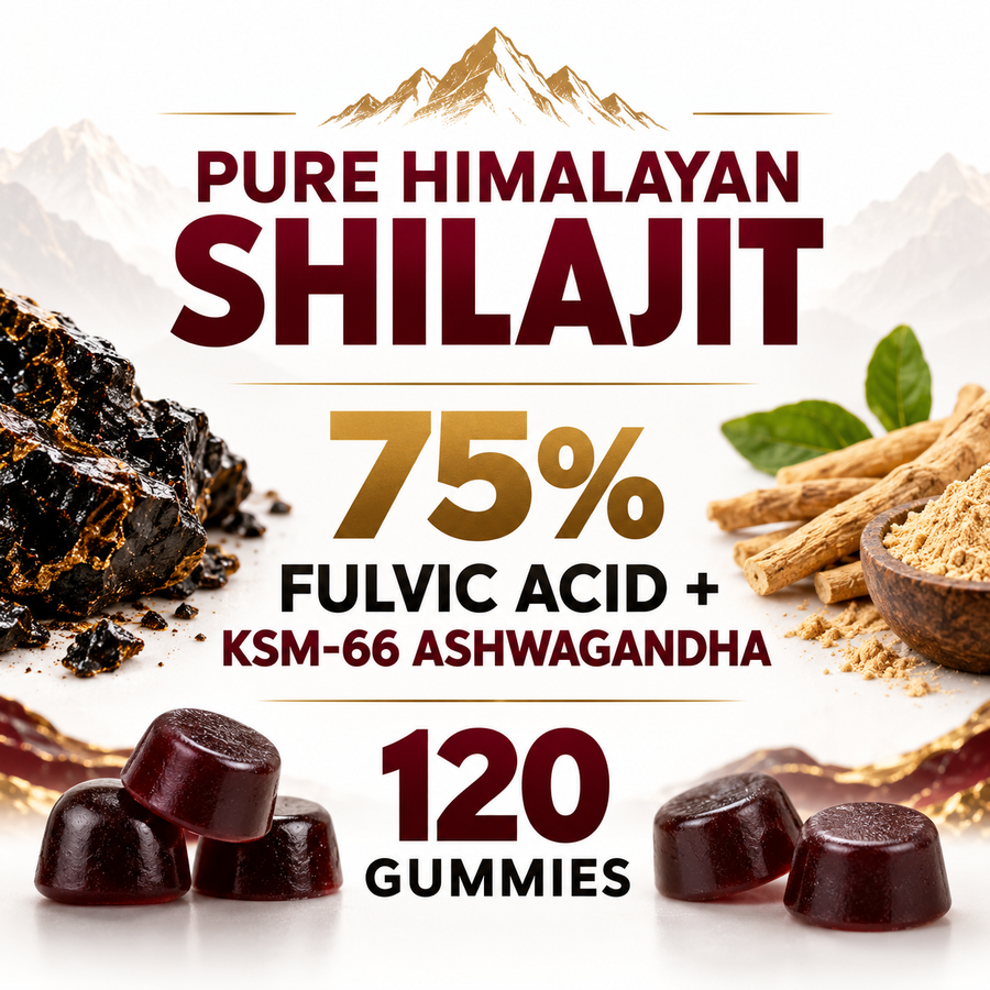 ROOT LABS Pure Himalayan Shilajit Gummies – 120 Gummies factual product details