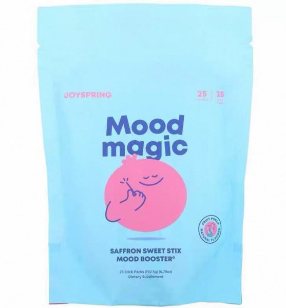 JoySpring Mood Magic Saffron Sweet Stix – Fruit Punch – 25 Stick Packs product packaging on white background