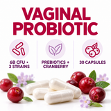 Physician's Choice Vaginal Probiotic with Prebiotics + Cranberry – 30 Capsules factual product details