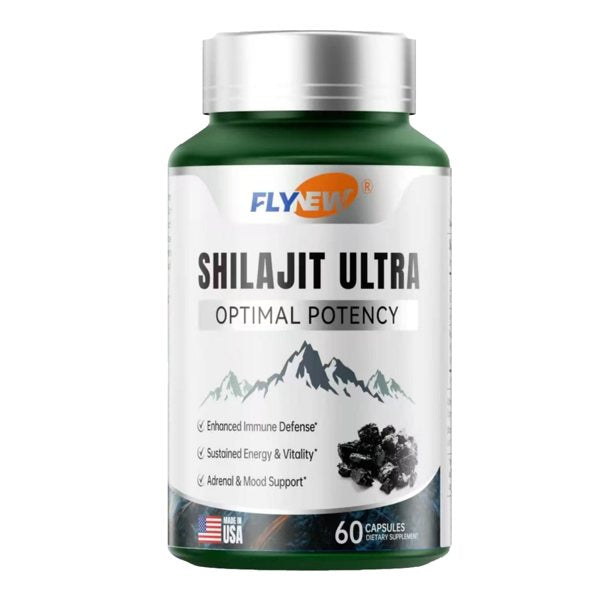 FLYEWA Shilajit Ultra Optimal Potency – 60 Capsules product packaging on white background