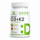 DEAL SUPPLEMENT Vitamin D3 plus K2 250 softgels