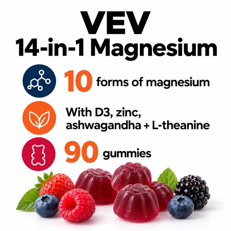 VEV 14 in 1 Magnesium gummy facts