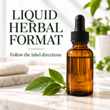 Liquid herbal format and label directions