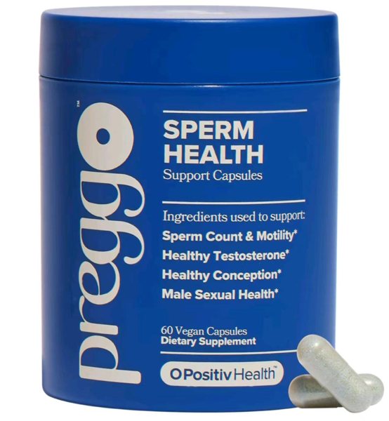 O Positiv Preggo Sperm Health Support Capsules, 60 vegan capsules