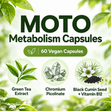 MOTO Metabolism Vitamin Capsules – 60 Vegan Capsules factual details