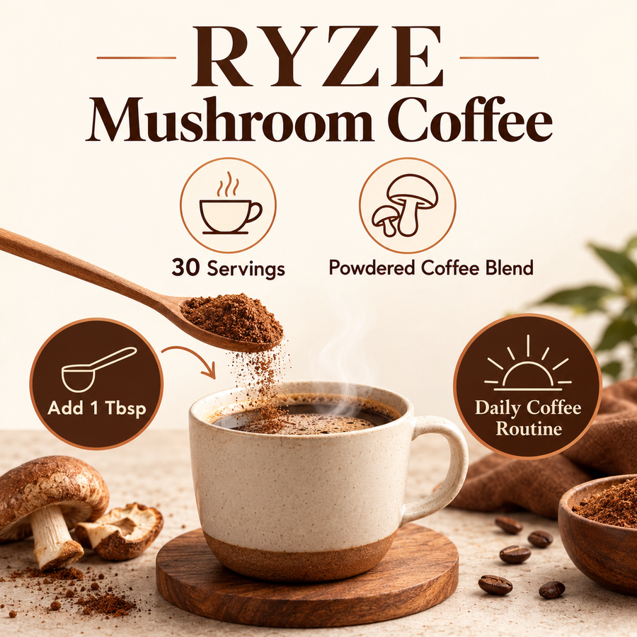 RYZE Mushroom Coffee factual product details