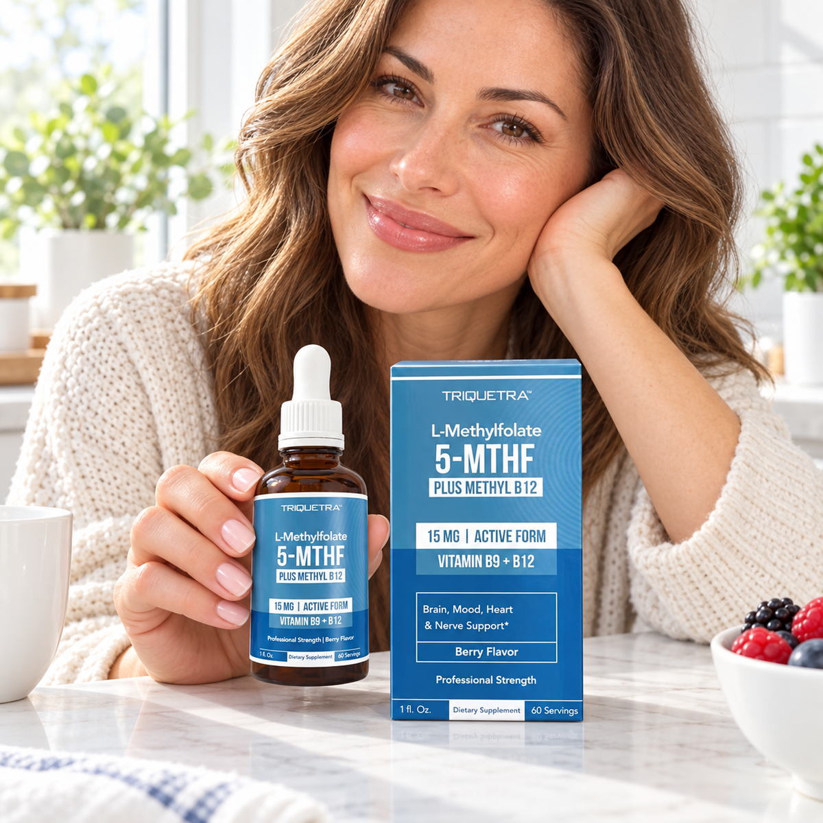 Triquetra L-Methylfolate 5-MTHF and Methyl B12, 1 fl oz lifestyle image