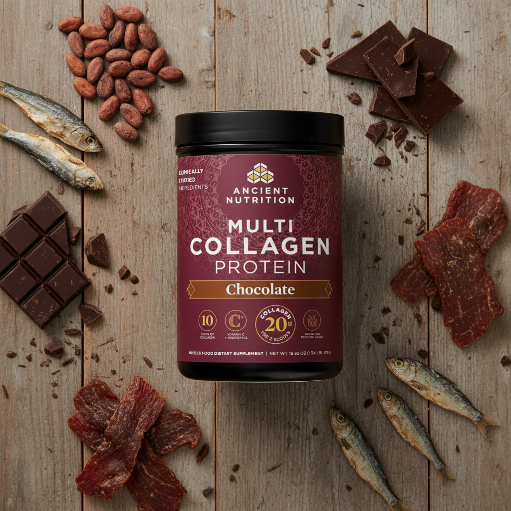 UGC flat lay chocolate collagen