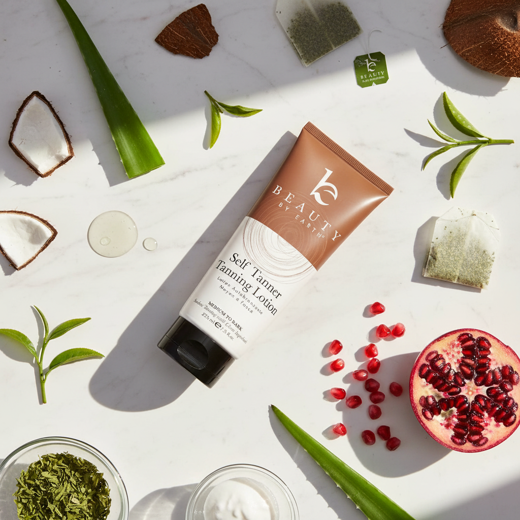 UGC flat lay clean beauty ingredients