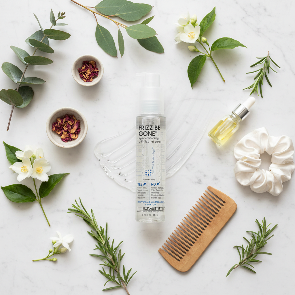 UGC flat lay Giovanni frizz botanical