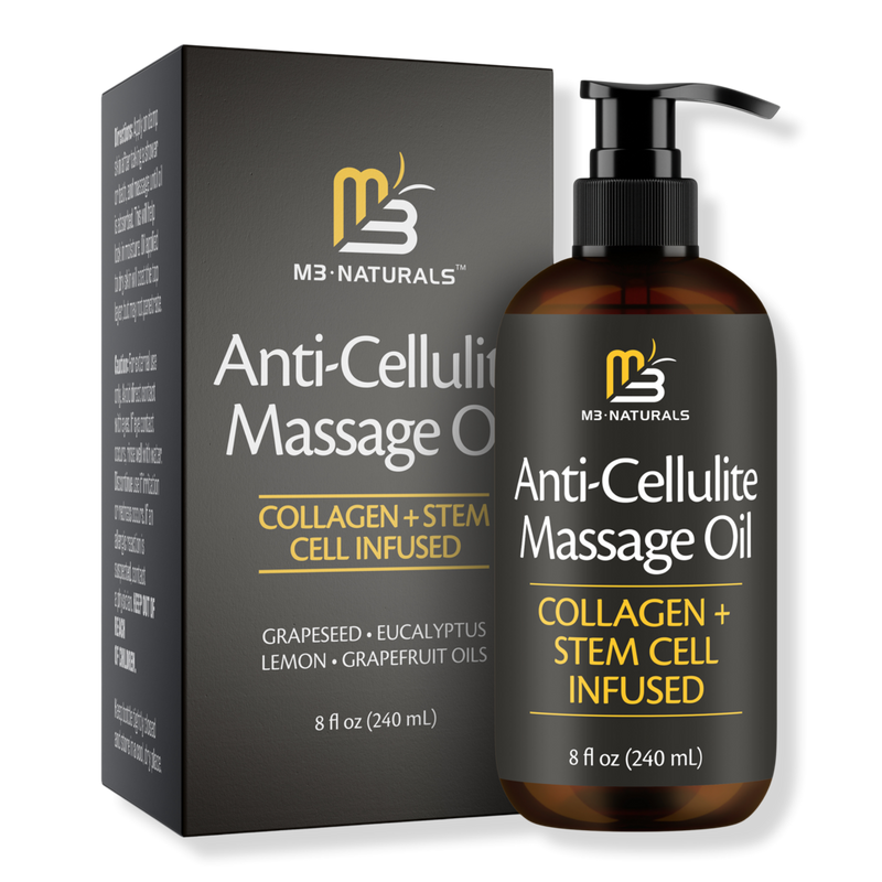 M3 Naturals Anti-Cellulite Massage Oil – Collagen & Stem Cell Infused, 240 mL — additional product view