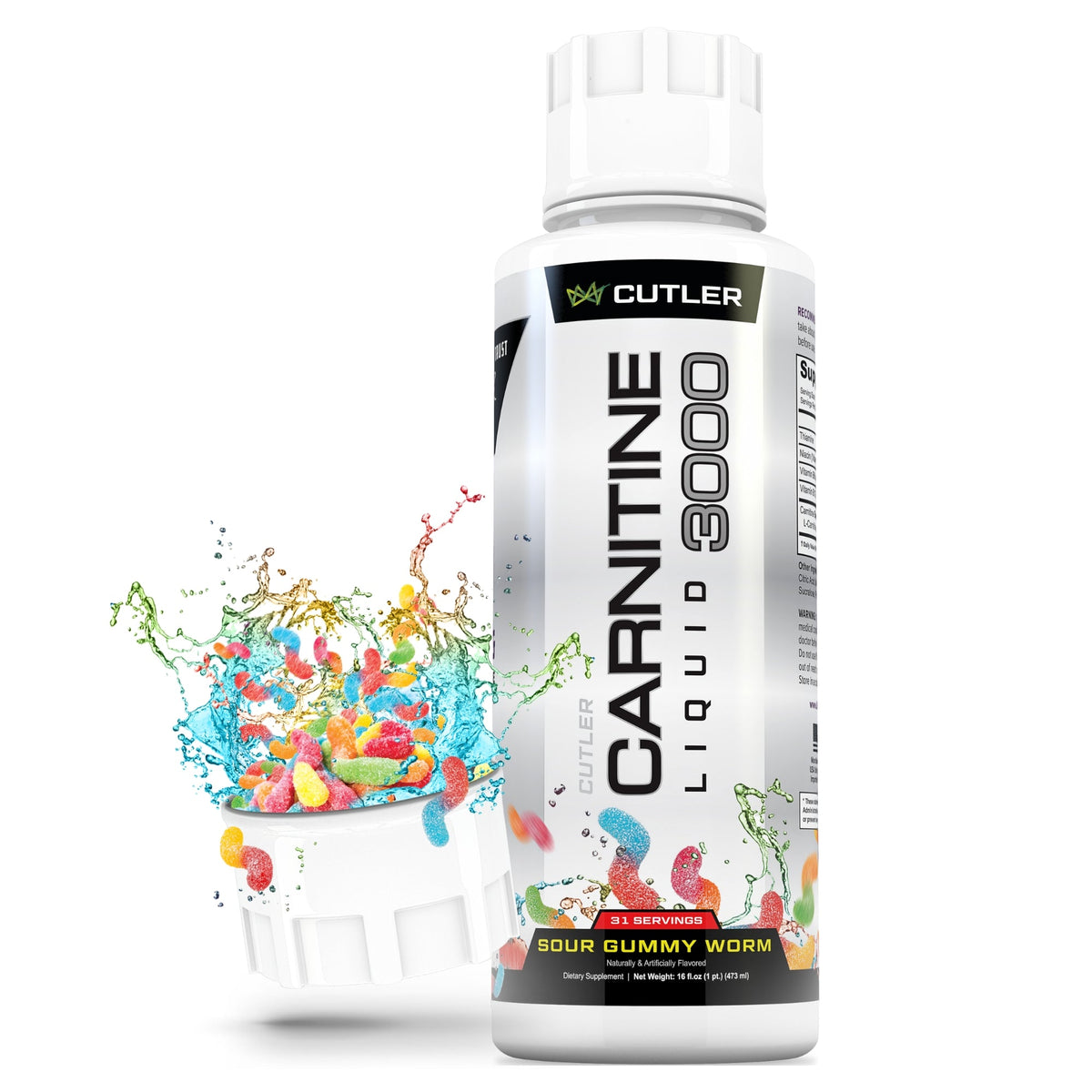 Cutter Carnitine Liquid 3000 – Sour Gummy Worms — additional product view