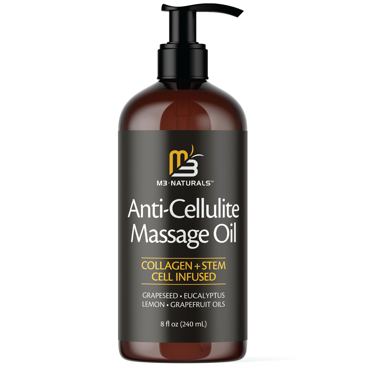 M3 Naturals Anti-Cellulite Massage Oil – 8 fl oz