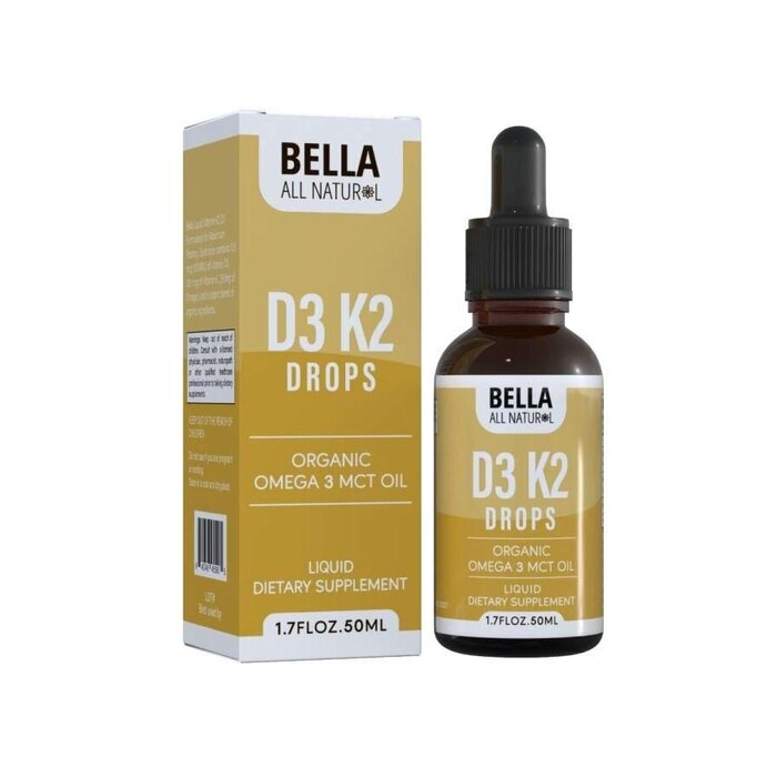 Bella All Natural D3 K2 Drops with Omega-3 MCT Oil