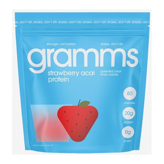 Gramms Strawberry Acai Protein Powder, 455 g