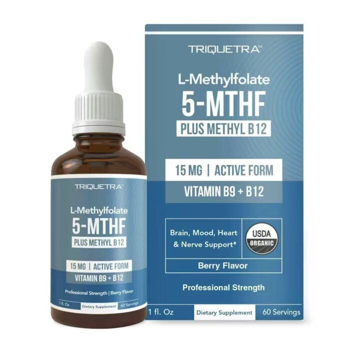 Triquetra L-Methylfolate 5-MTHF + Methyl B12 Liquid Drops