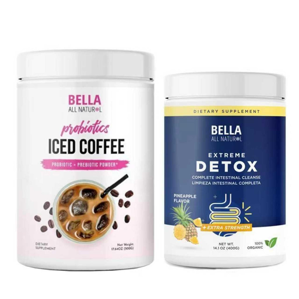 Bella All Natural Iced Coffee + Pineapple Extreme Detox Duo – 17.6 oz + 14.1 oz supplier package photo