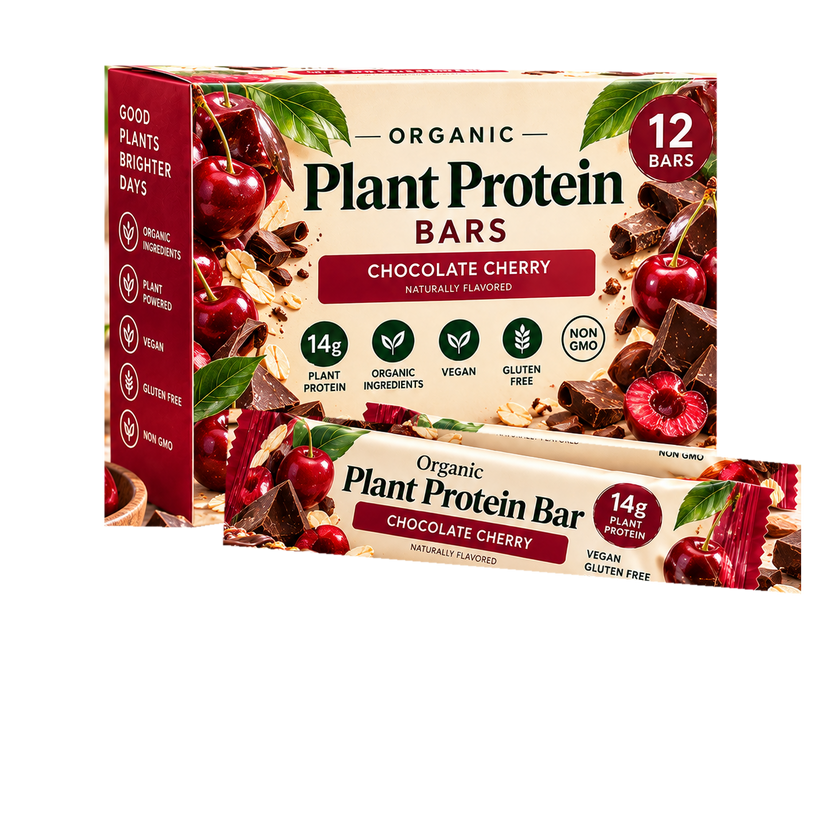 Chocolate Cherry plant protein bars, 12-count box